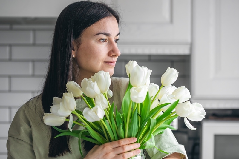 White Tulip Flower image